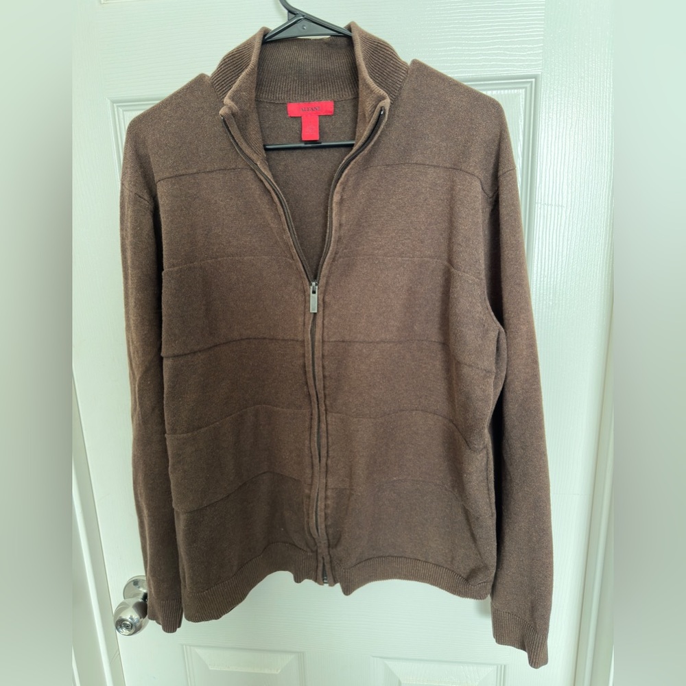 Alfani Zip Up Sweater Large